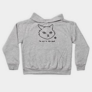 not in the mood cat Kids Hoodie